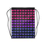 Bisexual Pride Heart Drawstring Bag | LGBTQ+ Pride | BigTexFunkadelic