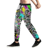 Psychedelic Paint Drop All Over Print Light-Weight Men's Jogger Sweatpants (Non Fleece Lined)