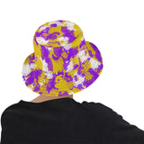 Purple Gold and White Paint Splatter Bucket Hat | BigTexFunkadelic