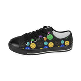 Smiley Face Print Low-Top Women's Canvas Shoes | BigTexFunkadelic