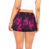 Pink and Black Abstract Women's Shorts | BigTexFunkadelic