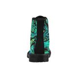 Teal Oil Spill Women's Black Boots | BigTexFunkadelic