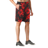 Red and Black Abstract Casual Shorts | BigTexFunkadelic