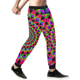 Neon Kaleidoscope Mandala All Over Print Light-Weight Men's Jogger Sweatpants (Non Fleece Lined)