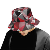Red and Black Geo Print Bucket Hat | BigTexFunkadelic