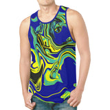 Blue Tang Psychedelic Relaxed Fit Men's Tank Top | BigTexFunkadelic