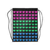 Polysexual Pride Hearts Drawstring Bag | LGBTQ+ Pride | BigTexFunkadelic