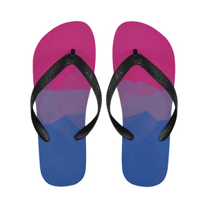 Geometric Bisexual Pride Unisex Flip Flops 