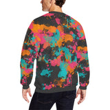 Fiesta Colors Paint Splatter Men's Big & Tall Oversized Fleece Crewneck Sweatshirt | BigTexFunkadelic