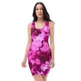 Pink Berry Paint Splatter Bodycon Dress | BigTexFunkadelic