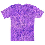 70s Pimp Cat All Over Purple Shag Print T-Shirt | BigTexFunkadelic