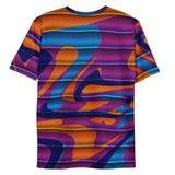 Trippy Purple 80s Tubular Abstract T-Shirt | All Over Print Clothing | BigTexFunkadelic