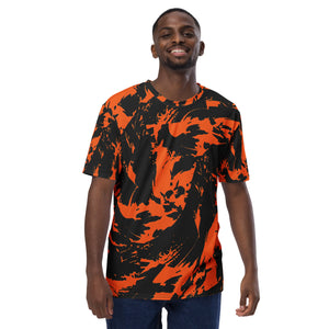 Black and Orange Spooky Paint Splatter Graffiti T-Shirt | Halloween | BigTexFunkadelic