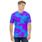 Blue and Purple Paint Splatter Unisex T-Shirt | BigTexFunkadelic