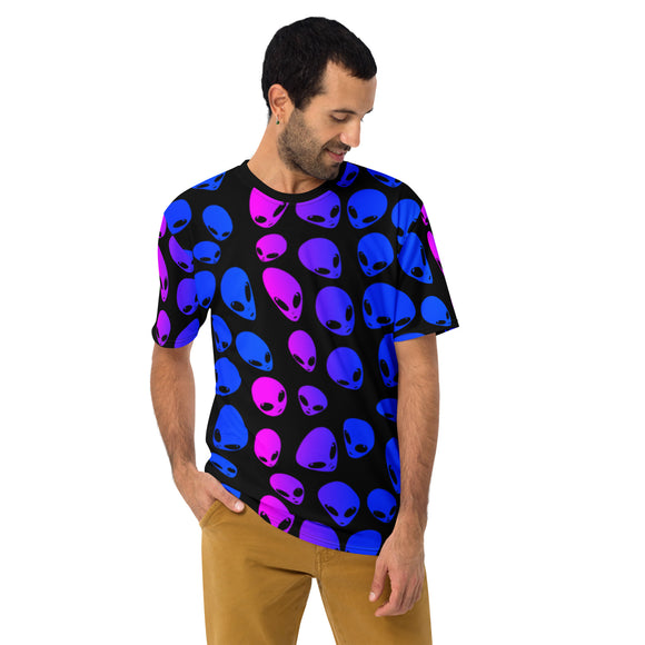 Pink and Blue Alien Ombre Unisex T-Shirt | BigTexFunkadelic