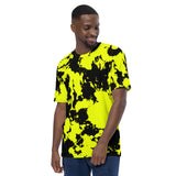 Yellow and Black Paint Splatter Unisex T-Shirt | BigTexFunkadelic