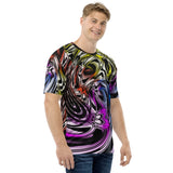 Color Melted Zebra Warp Unisex Rave T-Shirt | BigTexFunkadelic