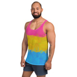 Geometric Pan Pride Unisex Tank Top | LGBTQ+ Pride | BigTexFunkadelic