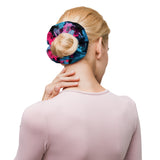 Pink and Blue Paint Splatter Hair Scrunchie | BigTexFunkadelic
