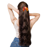 Red and Gold Paint Splatter Hair Scrunchie | BigTexFunkadelic