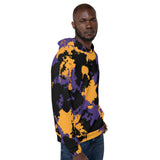 Purple Gold and Black Legends Paint Splatter Pullover Hoodie | BigTexFunkadelic