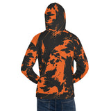Black and Orange Spooky Paint Splatter Graffiti Pullover Hoodie | Halloween | BigTexFunkadelic