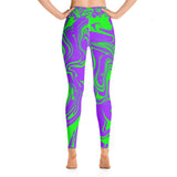 Purple and Green Slime Melt Yoga Leggings | BigTexFunkadelic