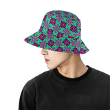 Magenta Mint Sacred Geometry Bucket Hat | BigTexFunkadelic