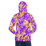 Purple Gold and White Oil Spill Pullover Hoodie | BigTexFunkadelic