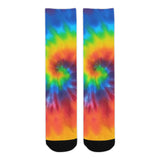 Rainbow Tie-Dye Smooth-Touch Unisex Crew Socks | Crazy Socks | BigTexFunkadelic