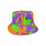 90s Kid Green, Purple and Orange Slime Splatter Bucket Hat | BigTexFunkadelic