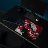 Abstract Red Acid Grunge Gaming Mouse Pad | 18" x 16" | PC Gaming Setup | BigTexFunkadelic
