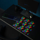 RGB Smile Glitch Gaming Mouse Pad | 18" x 16" | PC Gaming Setup | BigTexFunkadelic