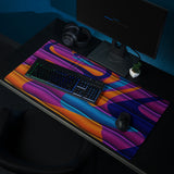 Trippy Purple 80s Tubular Abstract Gaming Mouse Pad | 36" x 18" | PC Gaming Setup | BigTexFunkadelic