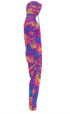 Neon Graffiti Mix Waterproof "Hazmat Suit" Onesie Jumpsuit (Tall Fit, Sizes Small - X-Large) | BigTexFunkadelic