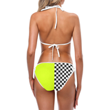 Lime Checker Split Bikini | BigTexFunkadelic