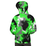 Green Abstract Pullover Rave Hoodie | BigTexFunkadelic