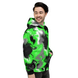 Green Abstract Pullover Rave Hoodie | BigTexFunkadelic