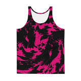 Pink and Black Graffiti Splatter Unisex Tank Top | BigTexFunkadelic