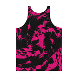 Pink and Black Graffiti Splatter Unisex Tank Top | BigTexFunkadelic