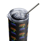 Love is Love Rainbow Graffiti 20 oz Stainless Steel Tumbler | LGBTQ+ Pride | BigTexFunkadelic
