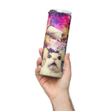 Rainbow Galaxy Burrito Cat Stainless Steel Tumbler | BigTexFunkadelic