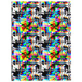 Psychedelic Rave Glitch Tiles Rainbow Plaid Throw Blanket | Size 60" x 80" | Home Goods | BigTexFunkadelic