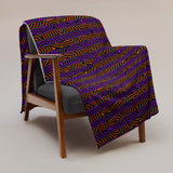Orange and Purple Spooky Stripes Halloween Throw Blanket | Size 60" x  80" | Home Goods | BigTexFunkadelic