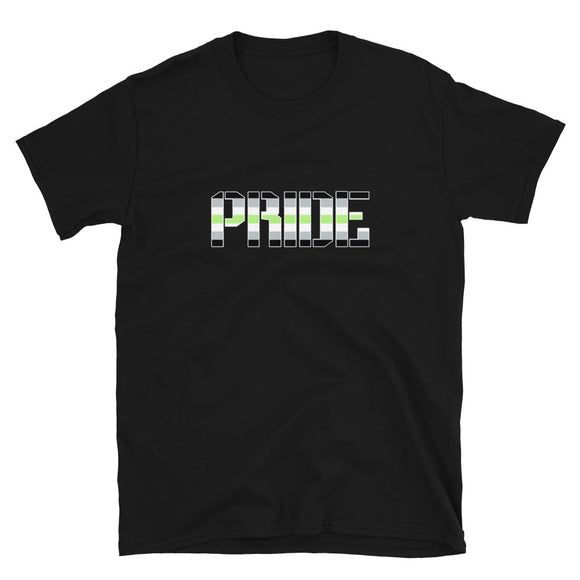 Agender Pride Short-Sleeve Unisex T-Shirt | Black | LGBTQ+ Pride | BigTexFunkadelic