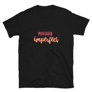 Perfectly Imperfect Bold Peach Ombre Short-Sleeve Unisex T-Shirt | Navy Blue | BigTexFunkadelic