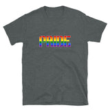 Rainbow Gay Pride Short-Sleeve Unisex T-Shirt | Dark Heather | LGBTQ+ Pride | BigTexFunkadelic