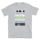 404 Gender Not Found Agender Pride Short-Sleeve Unisex T-Shirt | Sport Gray | LGBTQ+ Pride | BigTexFunkadelic