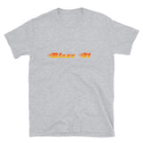 Blaze It 420 Flames Short-Sleeve Unisex T-Shirt | Sport Grey | BigTexFunkadelic