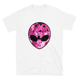 Pink Alien Head Short-Sleeve Unisex T-Shirt | White | BigTexFunkadelic
